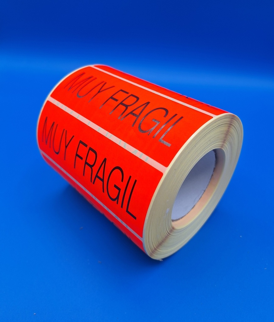 ETIQUETA MUY FRÁGIL 110x40MM - ROLLO 1000 UDS