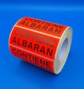 ETIQUETA CONTIENE ALBARÁN - ROLLO 1000 UDS