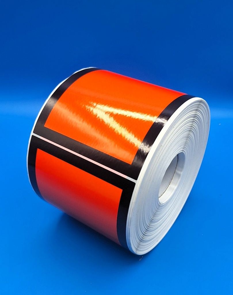 ETIQUETA NARANJA 300X120 mm - SIN TEXTO - Bobina 