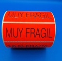ETIQUETA MUY FRÁGIL 110x40MM - ROLLO 1000 UDS