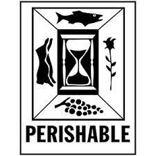 ETIQUETA PERECEDEROS PERISHABLE