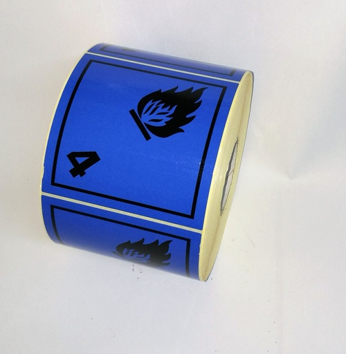 [ET015] CLASE 4.3 REACCIÓN AGUA/ INFLAM 100x100mm 