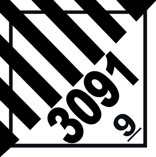 CLASE 9 PELIGROS DIVERSOS 250x250mm R50 UN 3091