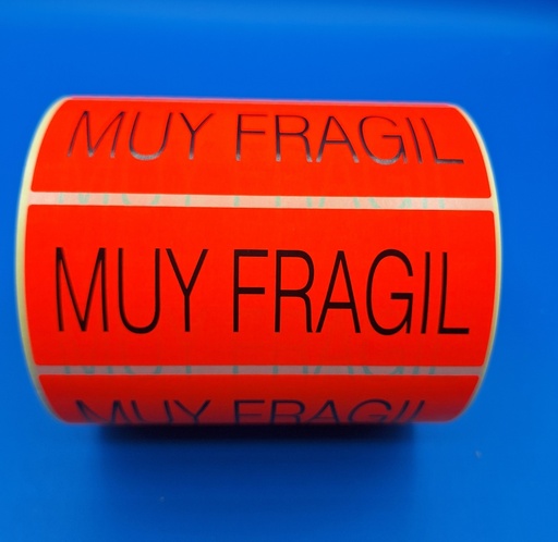 [MP009] ETIQUETA MUY FRÁGIL 110x40MM - ROLLO 1000 UDS