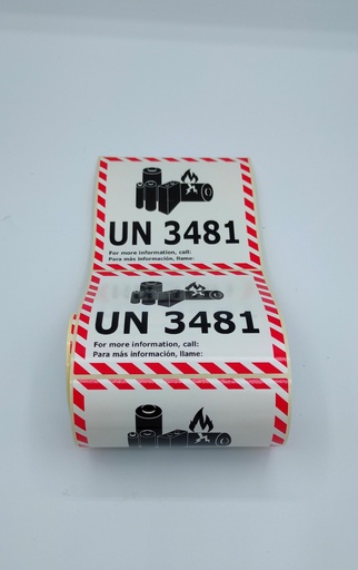 [BT002] BATERIA DE LITIO UN 3481 - 100X100 mm - BOBINA