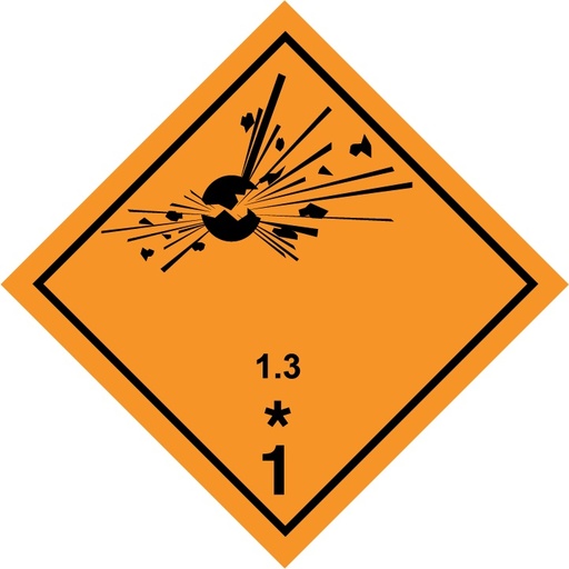 CLASE 1 MATERIAS Y OBJETOS EXPLOSIVOS 100x100mm (copia)
