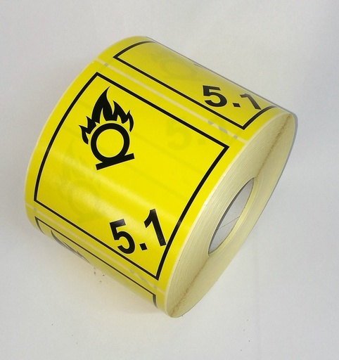 [ET011] ETIQUETA CLASE 5.1 COMBURENTES 100x100mm - Bobina